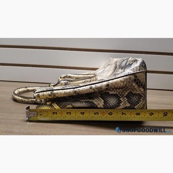 Tory Burch Robinson Mini Snake Embossed Double Zip Tote Bag - Picture 9 of 16